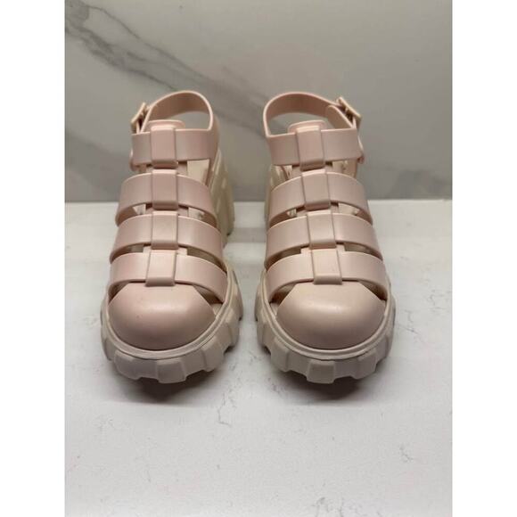 Melissa Women’s Size 5 Beige Megan Platform Lightweight EVA Sandal Heels - Picture 6 of 9